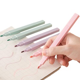 6Pcs Aesthetic Cute Highlighters Bible Pastel Highlighters and Pens no bleed Assorted Colors Highlighters for School Supplies and Office Journal DIY Home (6)