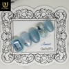 Topaz Blue Handmade Nail Tips - Short Oval / 토파즈블루