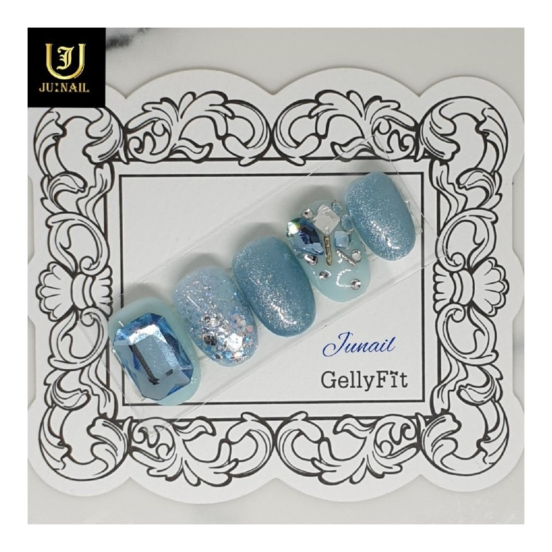 Topaz Blue Handmade Nail Tips - Short Oval / 토파즈블루