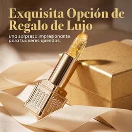 Rojas de labios cambiante de color para mujeres mayores, lápiz labial con ajuste de pH, claro que cambia de color con el pH, hidratación duradera sin resecar, adecuado para todos los tonos de piel (Gold)