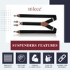 trilece Suspenders for Men - Men's Solid Straight Clip Adjustable