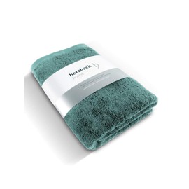 herzbach home Premium Bath Towel 70 x 140 cm (Ocean Green) - Large, Soft & Absorbent Shower Towel in Best Quality - 100% Natural Cotton