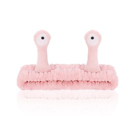 Snail Headband Makeup,Face Wash Bands Cute,Head Skincare Spa Accessories,Band Cartoon Comfortable Fitted Hair Hairband Headbands Wear,for Exercise Yoga Running Washing Shower Sports (Pink, One Size)