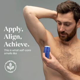 Aluminum-Free Deodorant 4-Pack for Men – Long-Lasting Odor Protection – Amber, Sea Salt, Eucalyptus & Sandalwood Scents – No Baking Soda, Paraben-Free, Vegan Formula