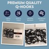 Moneek's Hardware 50 PCS Black Q Hanger Hooks with Safety