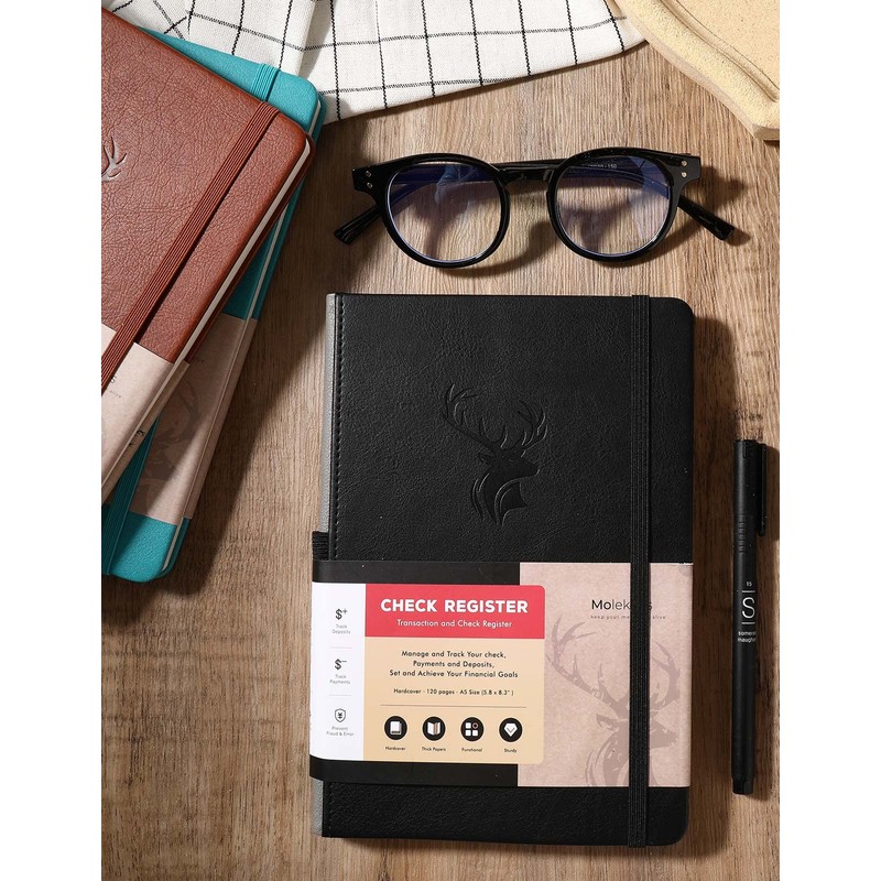 Molekaus Accounting Ledger Book Check Registers for Personal Checkbook Register