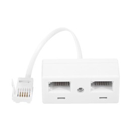 HAWAKA Telephone Splitter 2 Way BT Phone Socket Adapter RJ11 BT Plug Male to 2 Female Double Phone Socket Adapter Standard Telephone Distributor (1PC)