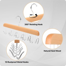 Umo Lorenzo Belt Hanger for Closet - Accessories Organizer Rack for Belts, Ties, and Scarves