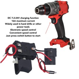 Trigger Switch for Cordless Drill Universal Speed Control 7.2-24V DC 16A Charging Easy Installation Switch for Electric Drill
