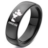 XAHH His and Hers Matching Set Couple Titanium Steel Rings