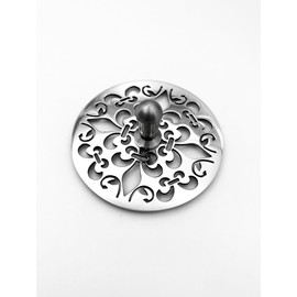 Sink Strainer | Fleur De Lis | Jewelry for Your Sink | 3.15 inch Sink Strainer | Designer Drains (Polished Stainless Steel) (Polished Stainless Steel)