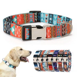 Soft Durable Dog Collar with Metal Buckle, Quick Release Puppy Collars Adjustable for Small Medium Large Pet Dogs and Kitten Cat Maya L
