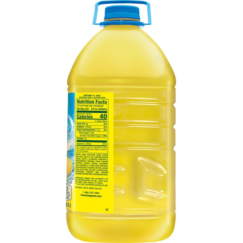 Hawaiian Punch Lemonade Fruit Juice Drink, 1 Gal Bottle, Caffeine-free,