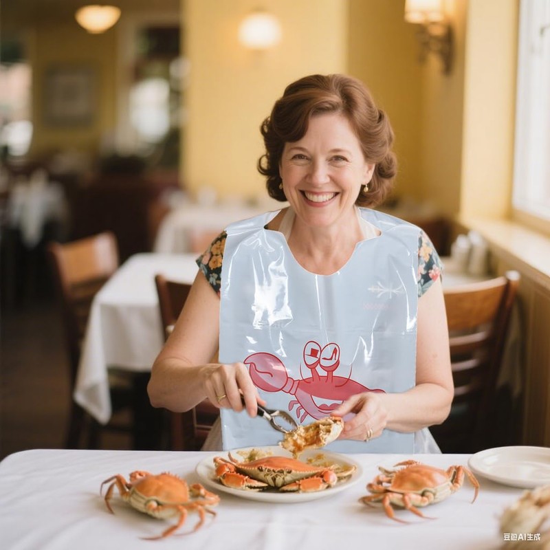 MGTECH 16 Pack 23 Inch Disposable Crab Bibs Thick Funny