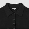 JAJU [JAJU] Women's Lecture Collar Short-Sleeve Knit_Black