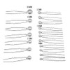 YFFSFDC U-Pin Hair Clips, Pearl (Silver, Set of 18)