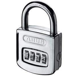 ABUS Combination Lock 160/50HB50 - Padlock with High Shackle and Individually Adjustable Combination Code - 35838 - ABUS Security Level 6 - Silver