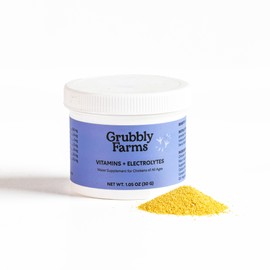 Grubbly Farms Vitamins + Electrolytes Water Supplement for Chickens (30 Day)