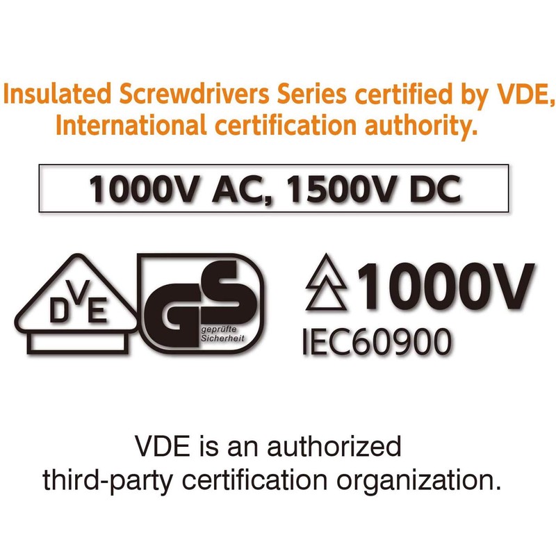 VESSEL Ball Grip VDE Screwdriver (Insulated) PZ1x75