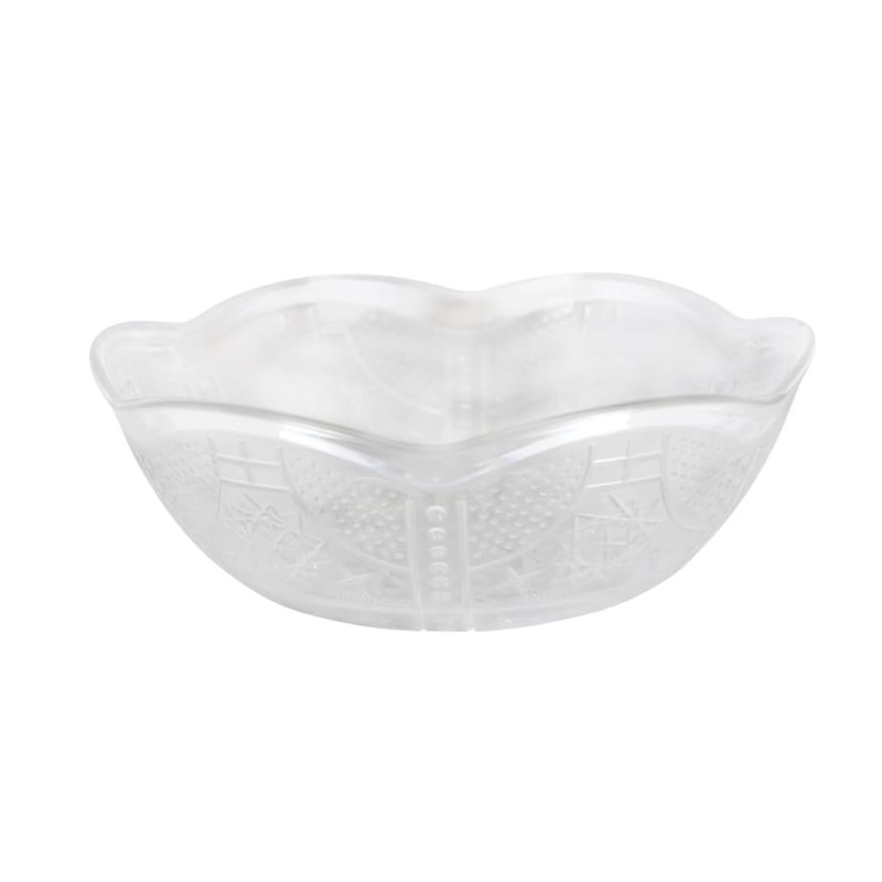 Set of 4 Plastic Scalloped-Edged Bowls, 5 x 2.75 Inches