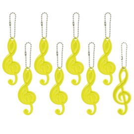 PATIKIL 8 Pcs Reflective Keychain, 5.9in Reflective Strips High Visibility Safety Keychain Tags Lanyards Pendants Bright Zipper Pulls Waterproof for Backpack Running, Fluorescent Yellow