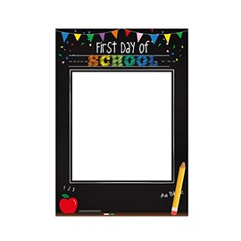 SWYOUN Black First Day of School Back to school Party Photo booth Selfie Frame