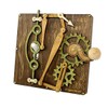 Green Tree Jewelry Single Lever Brown Wood Light Switch Plate