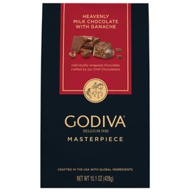 GODIVA HEAVENLY MILK CHOCOLATE WITH GANACHE MASTERPIECE 15.1 OZ