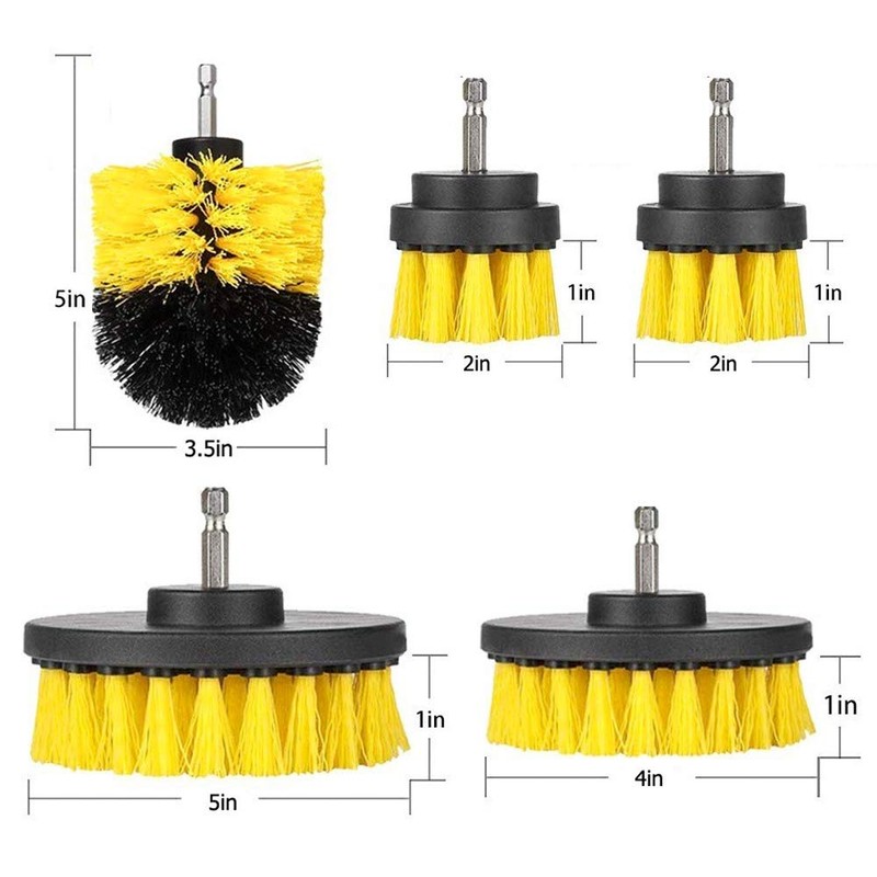 Drill Brushes Brush Attachment - 5 Pack Electric Drill Brush