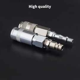 BRIOTA PCL Air Fittings, Air Fitting Convertor Adapter Euro & PCL Air Fitting Conversion Adapters Set 1/4 Inch BSP Male, Air Line Connectors, 1/4 Inch BSP Airline Fittings（2 Pcs）