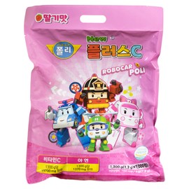 Robocar Poli Vitamin Plus C 1000 tablets strawberry flavor birthday gift daycare kindergarten / 로보카 폴리 비타민 플러스C 1000정 딸기맛 생일선물 어린이집 유치원