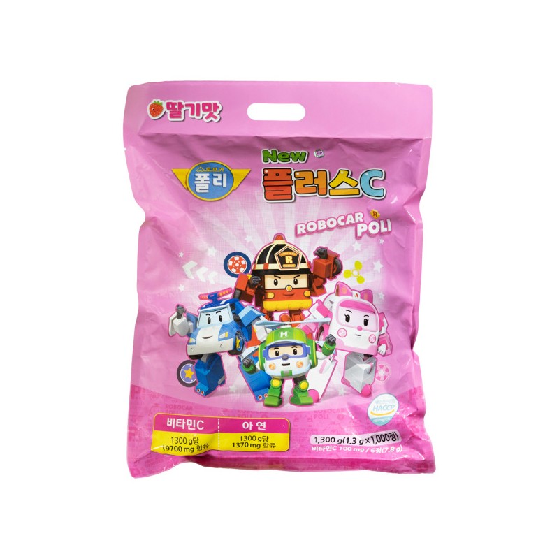Robocar Poli Vitamin Plus C 1000 tablets strawberry flavor birthday