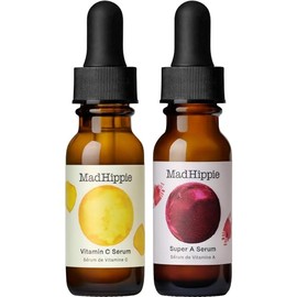 Mad Hippie Skin Care Set, Day & Night Dual Pack Includes 1 - Vitamin C Serum with Vitamin E & 1 - Vitamin A Serum with HPR & Aloe, Natural Vegan Activ