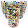 MexHandcraft Multicolor 'Confetti Rocks' 14 oz drinking glasses (set of