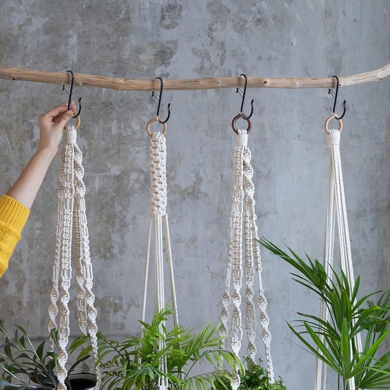 BZKSER S-hooks - 8 pieces hooks for hanging, with safety