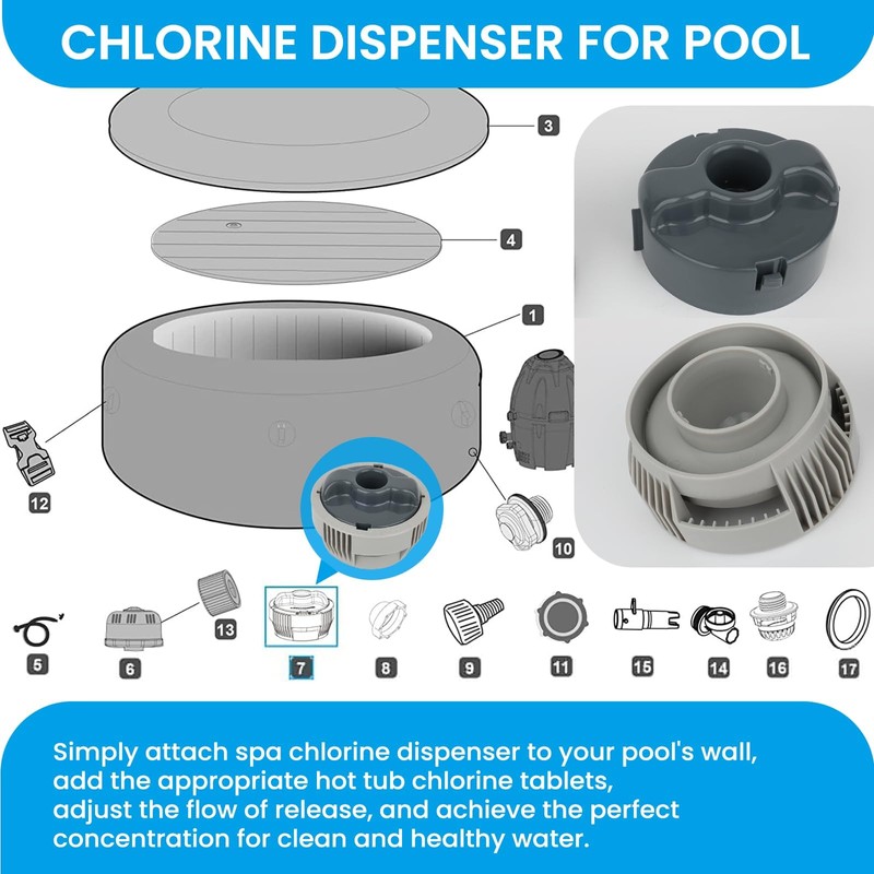 Hnemix P05345 P03821 Chemical Chlorine Dispenser System,Chemical Dispenser Replacement for
