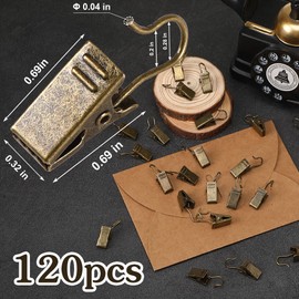 JANYUN 120 Pack Clip Hook Set Curtain Clips for Picture Home Decoration Art Craft Outdoor Dispaly Hang Light Clip