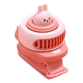 Innovative Cartoon Children's Watch Fan USB Students Portable Small Mini Hand Ring Fan Pink