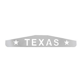 GG Grand General 30053 4 X 24 Inches Chrome Texas w/ 2 Stars Bottom Flap Plate, 3 Studs