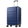 OLIXIS Central Hardside Expandable Luggage with Spinner Wheels, Blue, 24