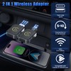 2-in-1 Wireless Adapter for Android Car and CarPlay, USB-C/A, Plug