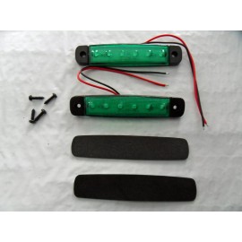 Goodrun 2 New 3.94" GREEN 6 led Marker / Clearance lights Cars, Trucks, Trailers, RV's