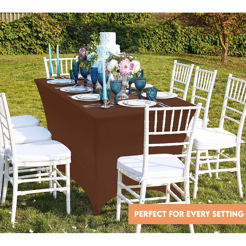 Utopia Kitchen Utopia Kitchen Spandex Tablecloth 2 Pack [6FT, Light
