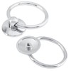 Waziaqoc 6PCS Modern Style Ring Pulls, Chrome Pull Ring Zinc