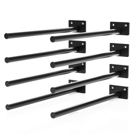 MaybeRain 8Pcs/Set 10inch Floating Shelf Brackets，Blind Shelf Supports，Hidden Brackets for Floating Wood Shelves with Screws and Wall Plugs