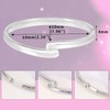 MILAKOO 4mm Silver Waterdrop Multi-layer Cross Wire Bangle Teardrop Hinged