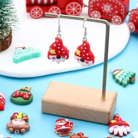 Viojrlly Mini Christmas Pendant, Winter Decoration, Christmas Beads, Christmas DIY Pendants, for DIY Necklace, Dangling Earrings, Bracelet, Jewellery Making