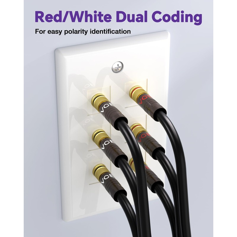 VCELINK Banana Plugs, Speaker Wire Connectors, 4mm 24K Gold Plated