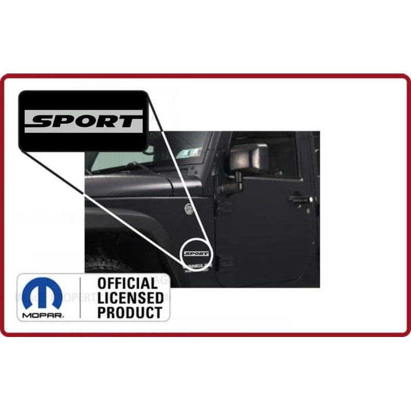 Decal Mods Fender Sport Small Side Logo Graphic fits Jeep