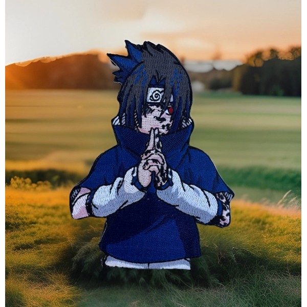 Unbranded Anime Sasuke Embroidered Hook/Loop Morale Patch